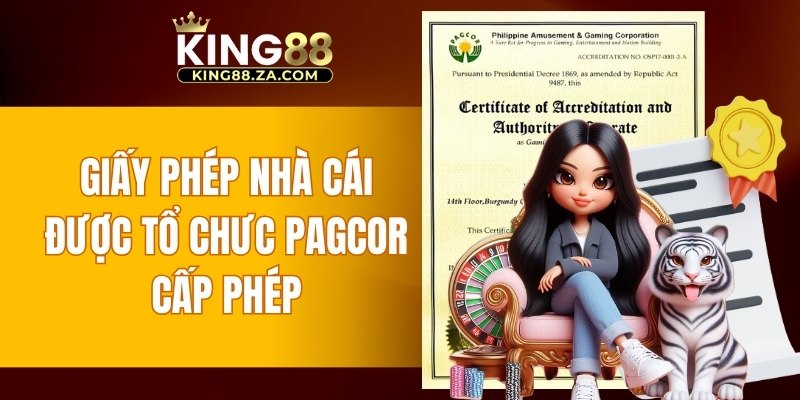 Giấy phép của nhà cái được PAGCOR cấp phép 